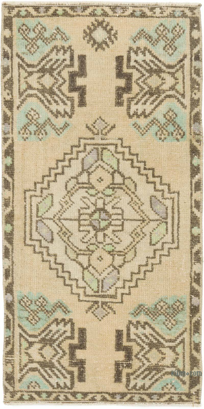 Vintage Turkish Hand-Knotted Rug - 1' 6" x 2' 11" (18" x 35") - K0076262