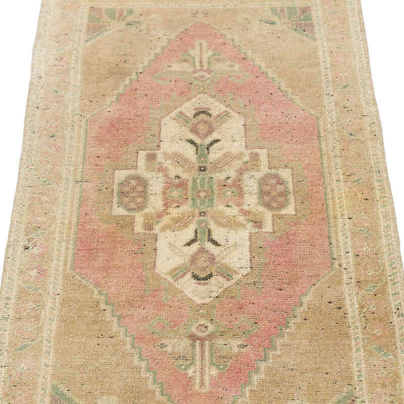 Alfombra Vintage Turca Anudada a Mano - 50 cm x 101 cm - K0076266