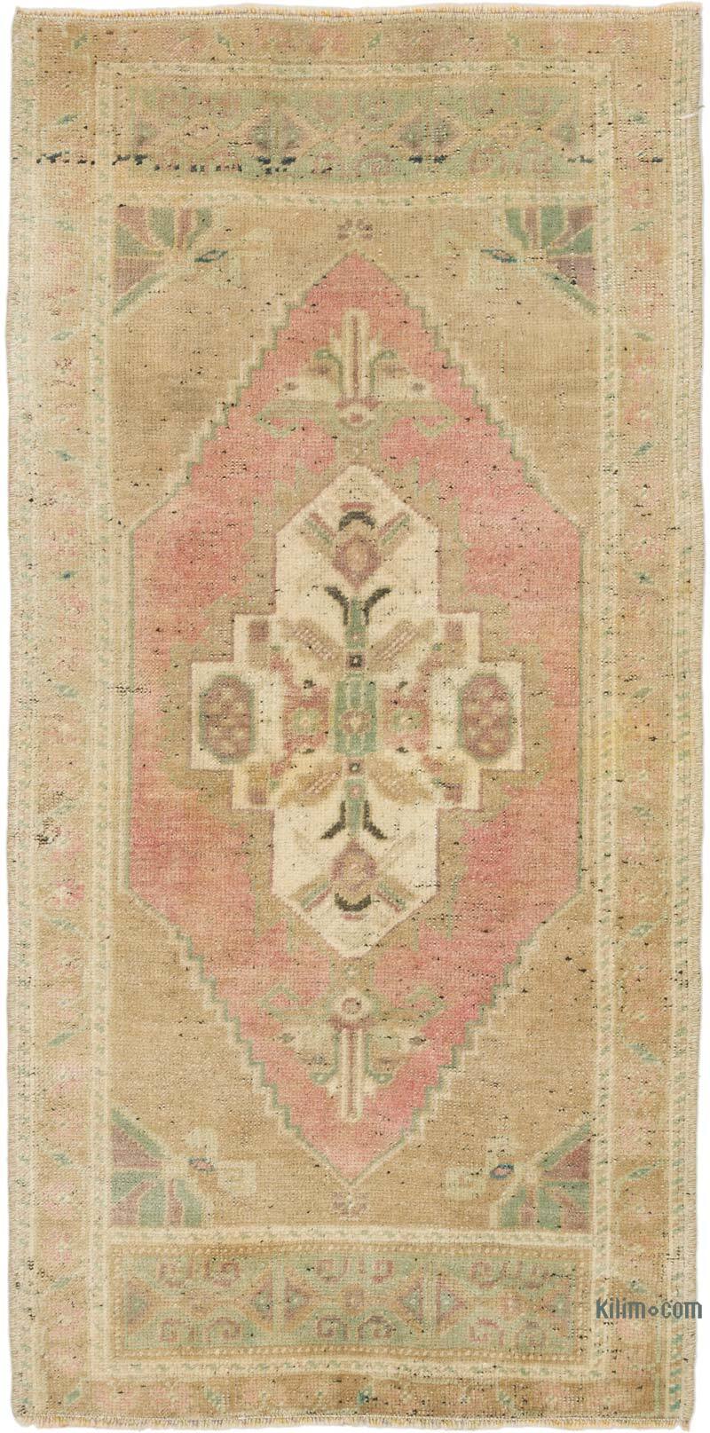 Alfombra Vintage Turca Anudada a Mano - 50 cm x 101 cm - K0076266