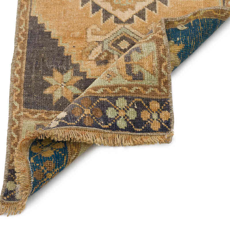 El Dokuma Vintage Halı - 36 cm x 113 cm - K0076267