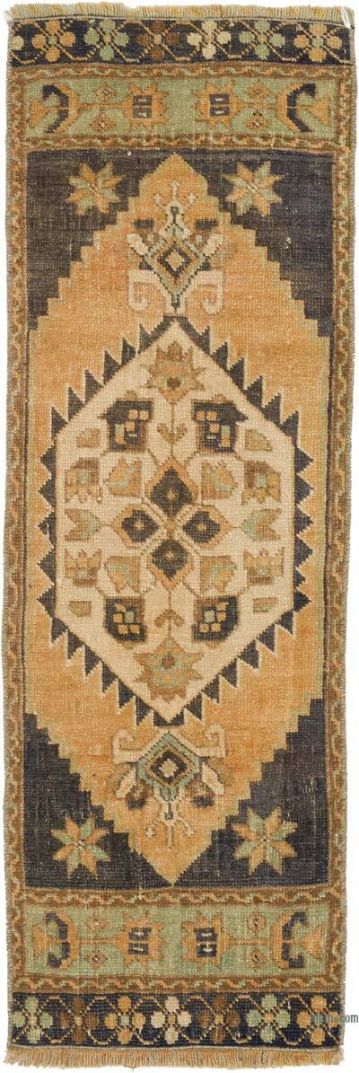 Vintage Turkish Hand-Knotted Rug - 1' 2" x 3' 8" (14" x 44")