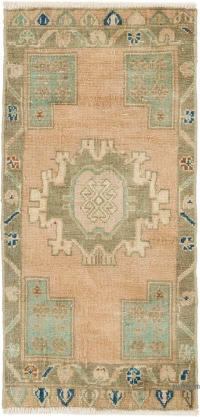 Vintage Turkish Hand-Knotted Rug - 1' 7" x 3' 3" (19" x 39")