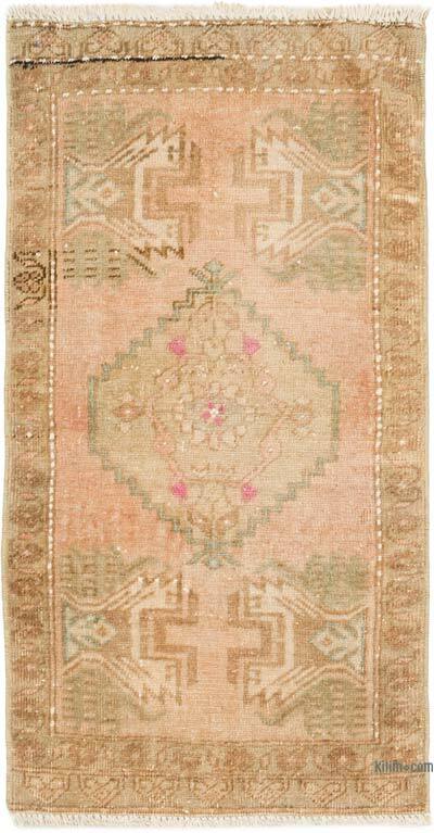 El Dokuma Vintage Halı - 48 cm x 90 cm