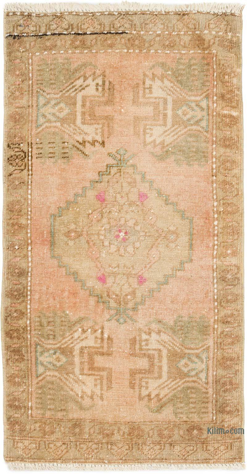 Alfombra Vintage Turca Anudada a Mano - 48 cm x 90 cm - K0076269
