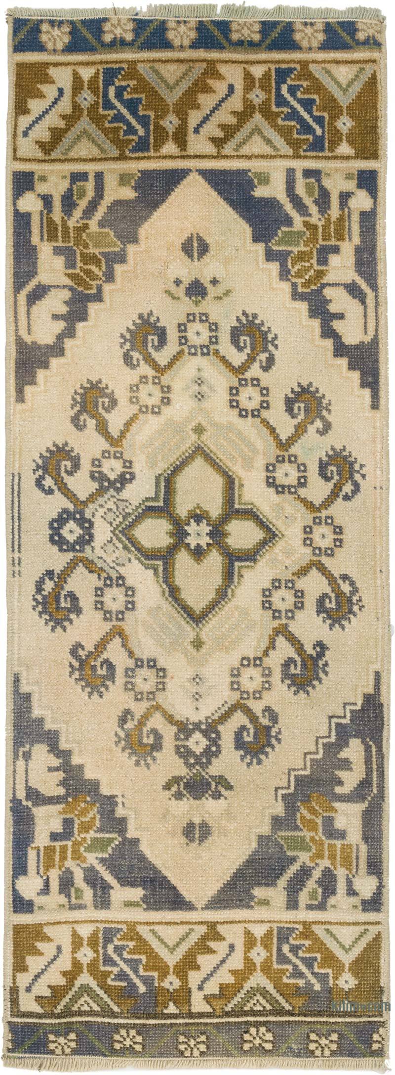 Vintage Turkish Hand-Knotted Rug - 1' 5" x 3' 9" (17" x 45") - K0076271