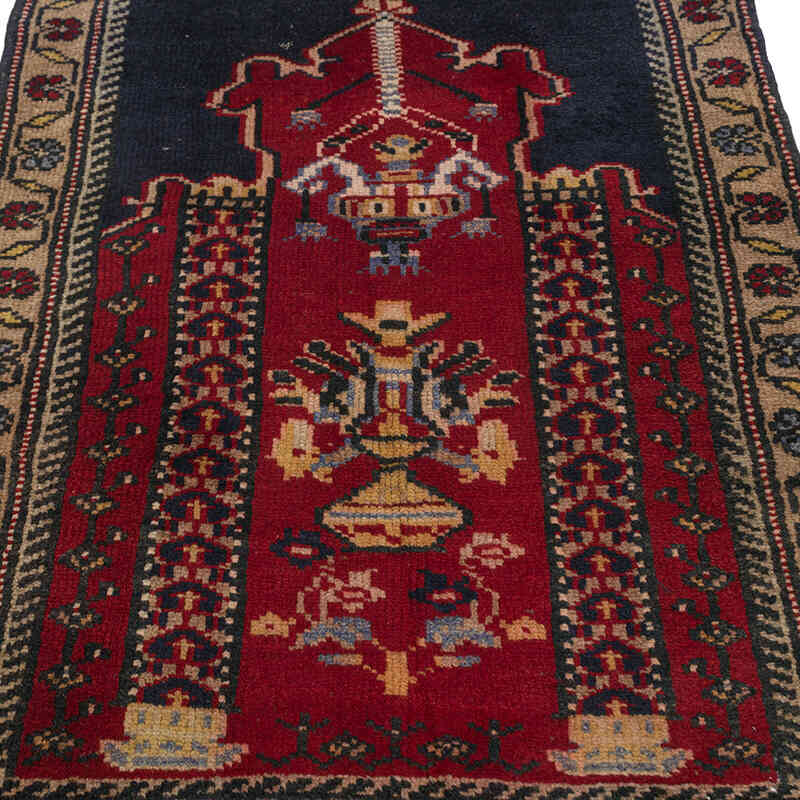 Vintage Turkish Hand-Knotted Rug - 2' 3" x 3' 6" (27" x 42") - K0076274