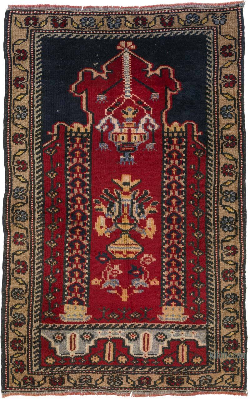 Vintage Turkish Hand-Knotted Rug - 2' 3" x 3' 6" (27" x 42") - K0076274