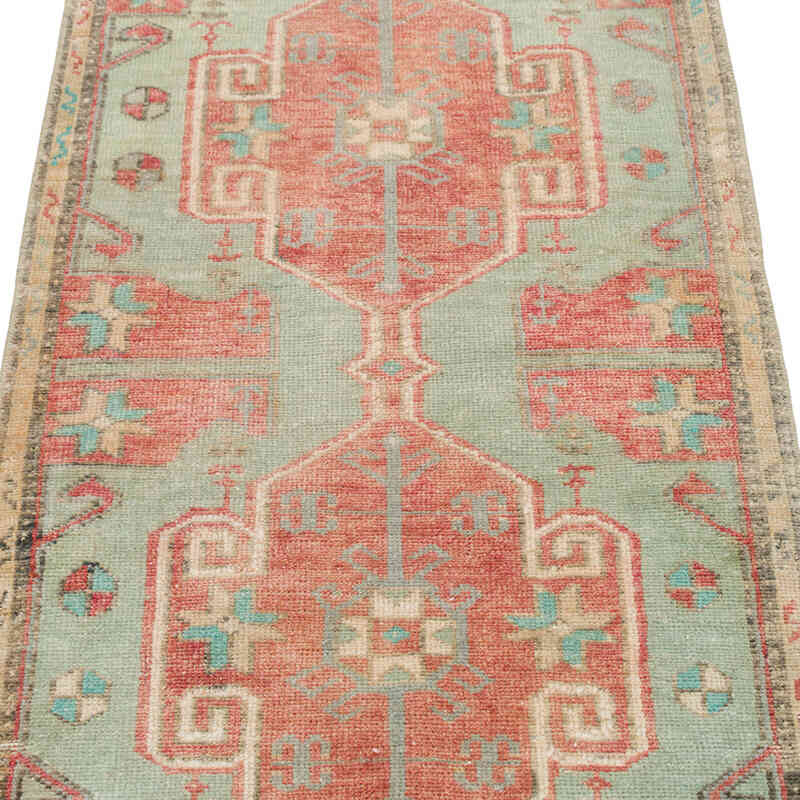 El Dokuma Vintage Halı - 53 cm x 100 cm - K0076277