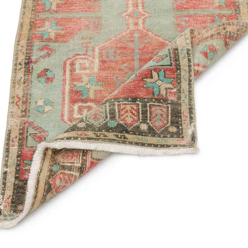 El Dokuma Vintage Halı - 53 cm x 100 cm - K0076277