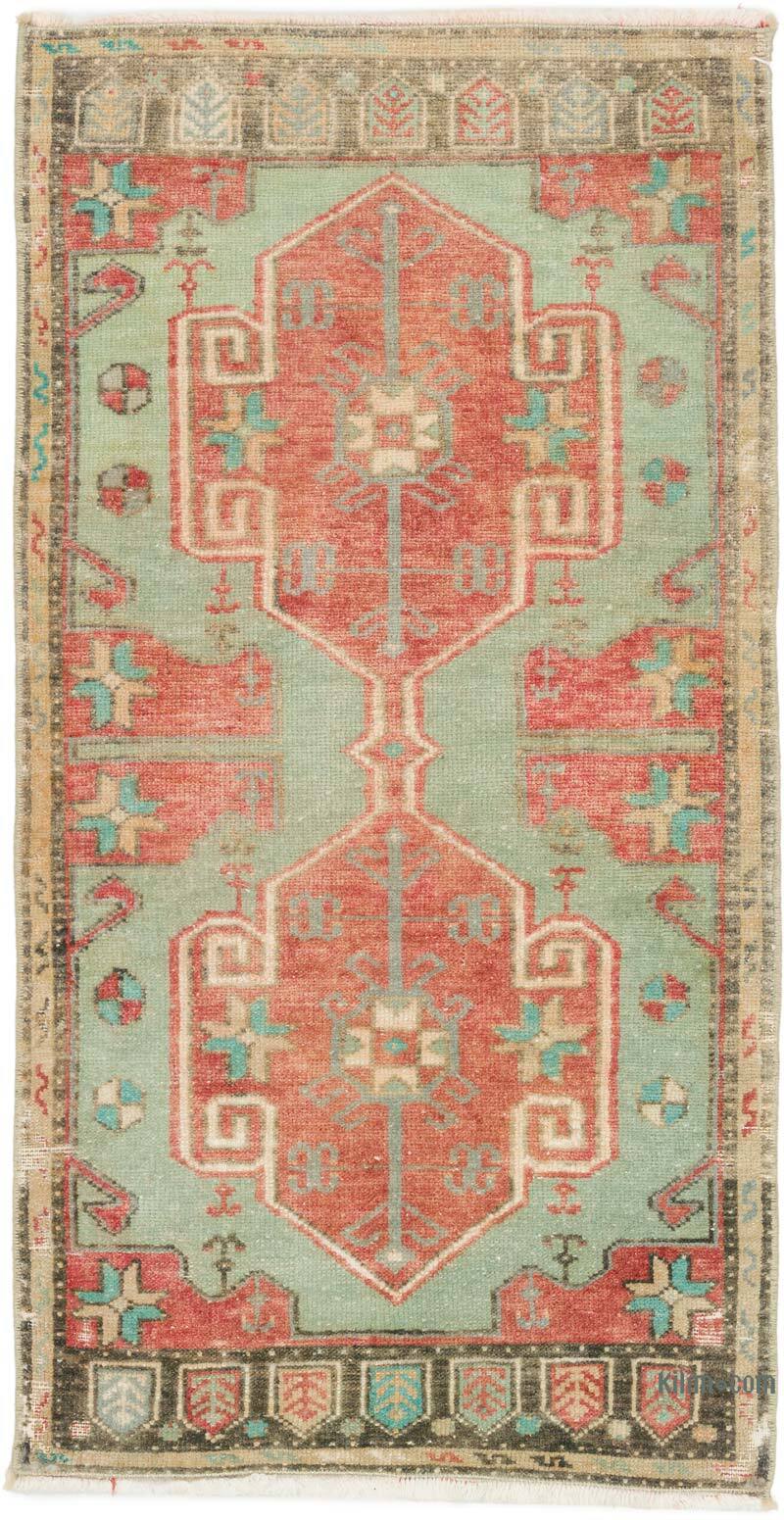El Dokuma Vintage Halı - 53 cm x 100 cm - K0076277