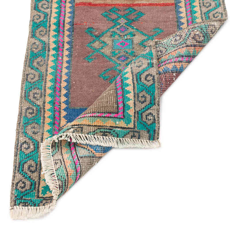 El Dokuma Vintage Halı - 46 cm x 84 cm - K0076379