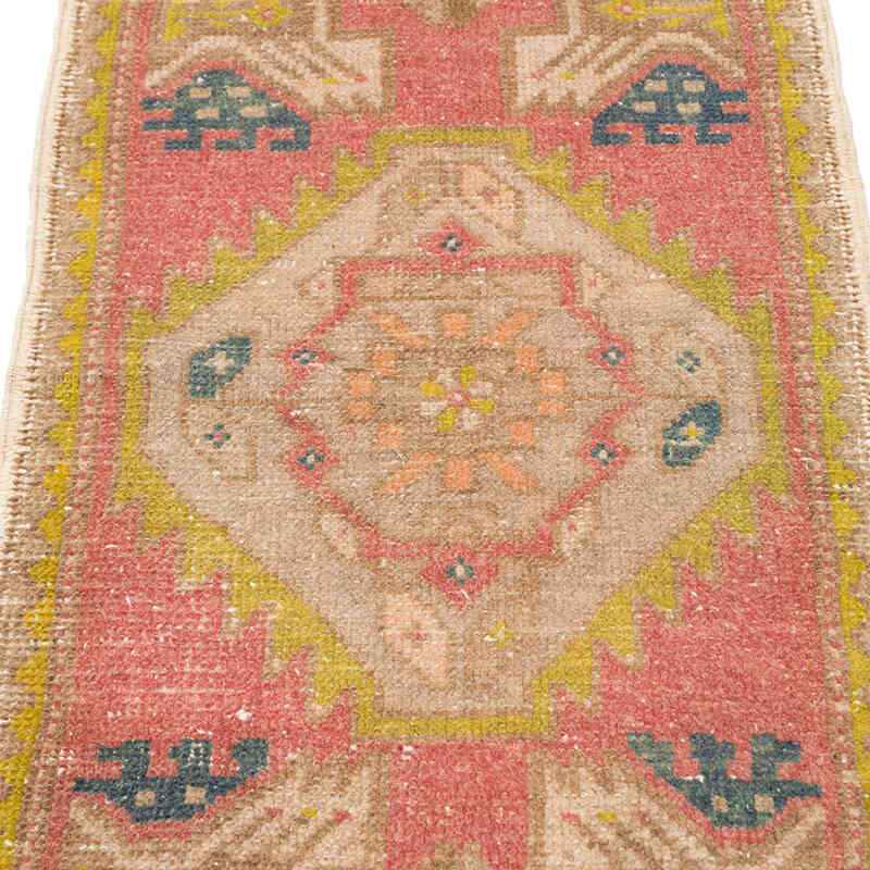 El Dokuma Vintage Halı - 47 cm x 92 cm - K0076380