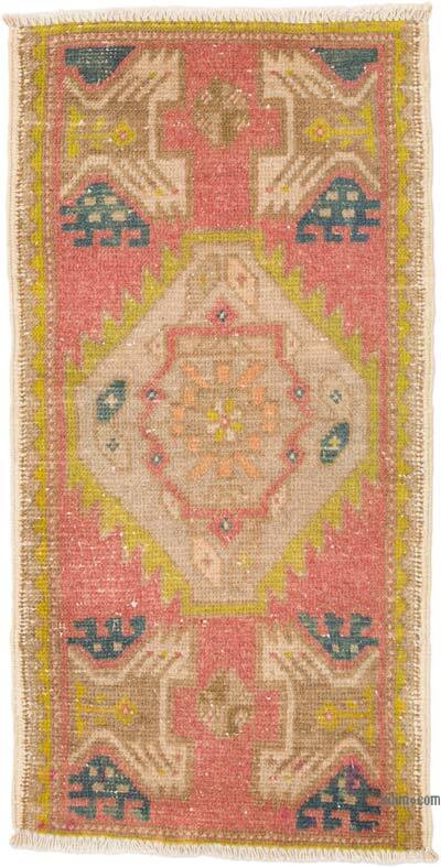 Alfombra Vintage Turca Anudada a Mano - 47 cm x 92 cm