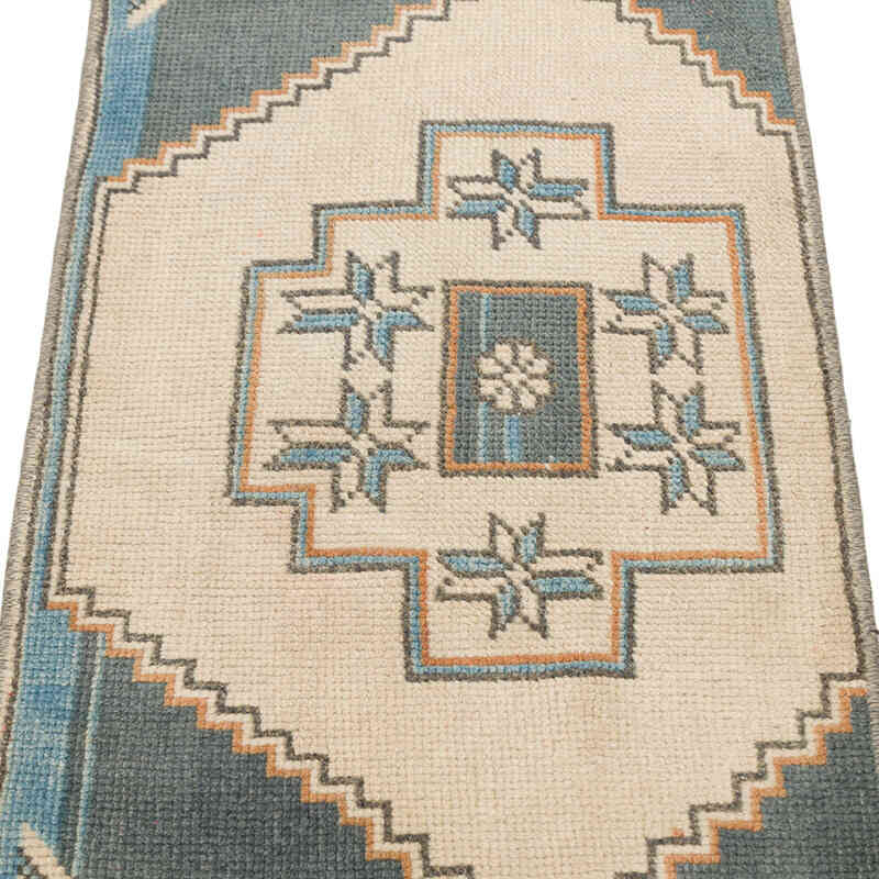 El Dokuma Vintage Halı - 44 cm x 106 cm - K0076382