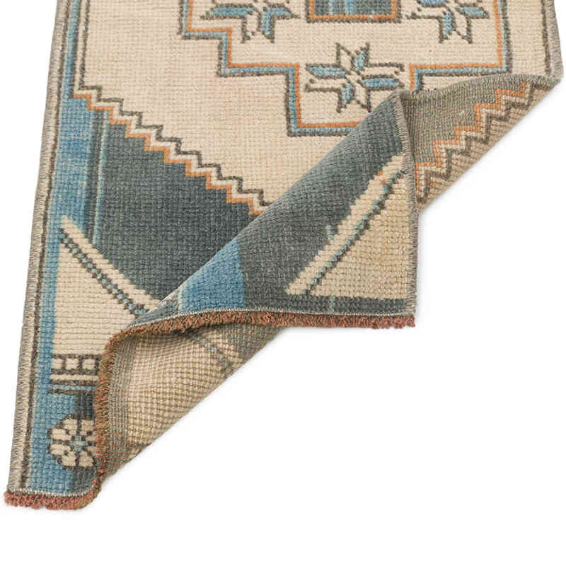 El Dokuma Vintage Halı - 44 cm x 106 cm - K0076382
