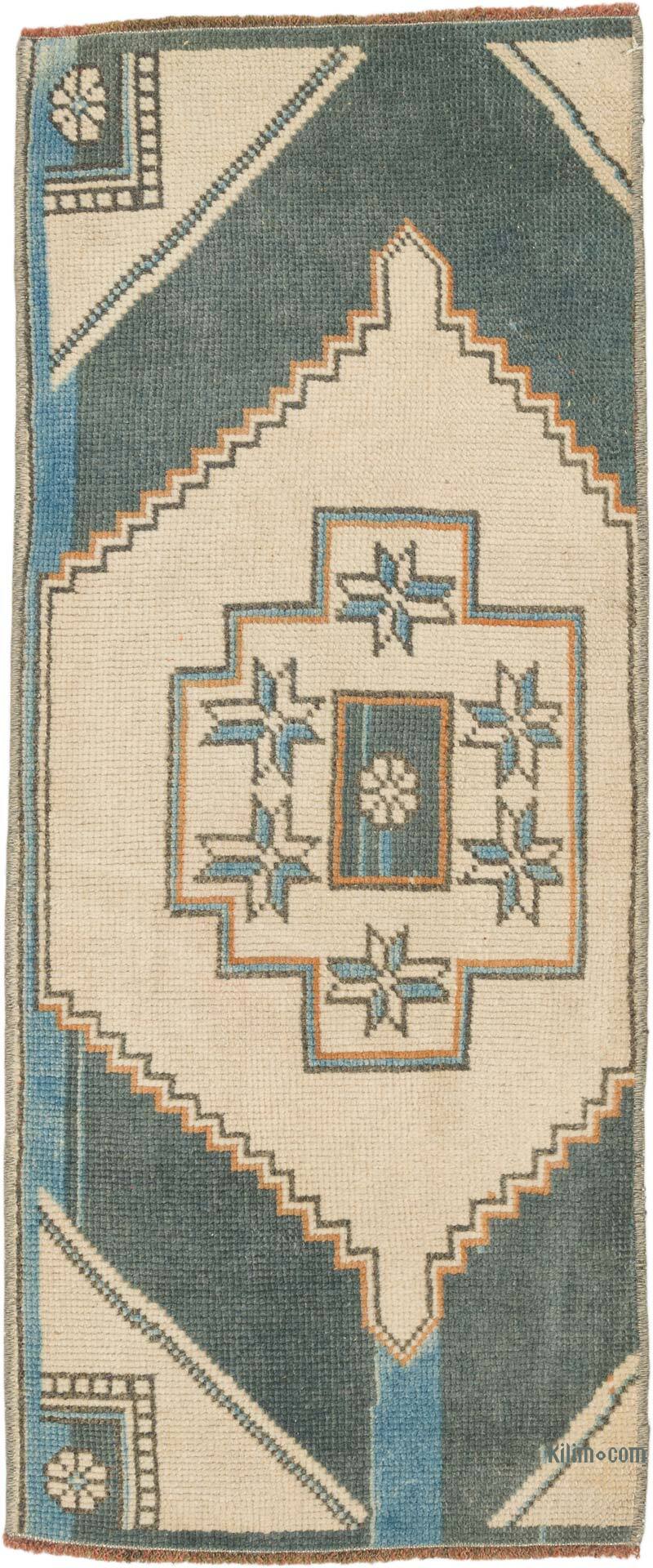 El Dokuma Vintage Halı - 44 cm x 106 cm - K0076382