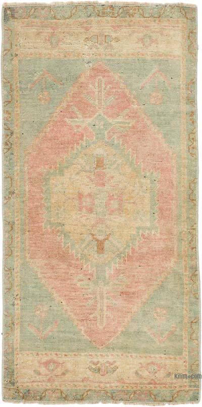 Vintage Turkish Hand-Knotted Rug - 1' 7" x 3' 2" (19" x 38")
