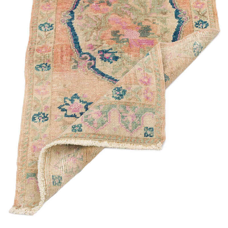 Alfombra Vintage Turca Anudada a Mano - 52 cm x 116 cm - K0076390