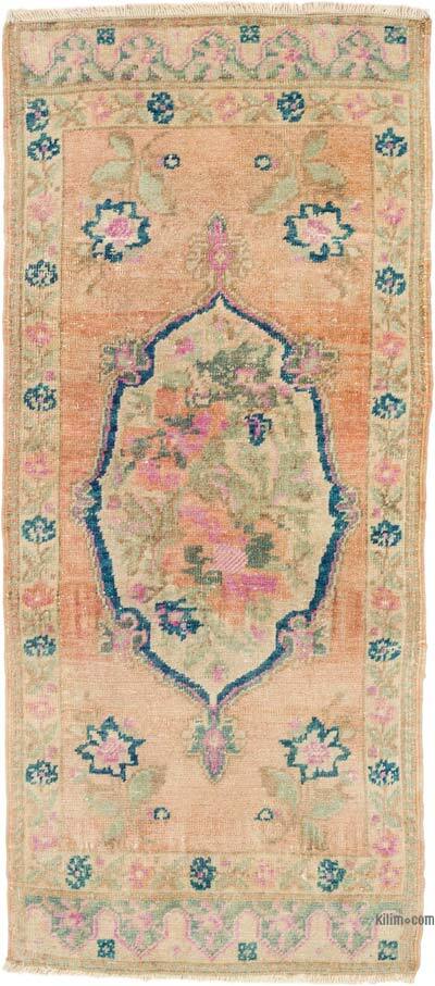 El Dokuma Vintage Halı - 52 cm x 116 cm