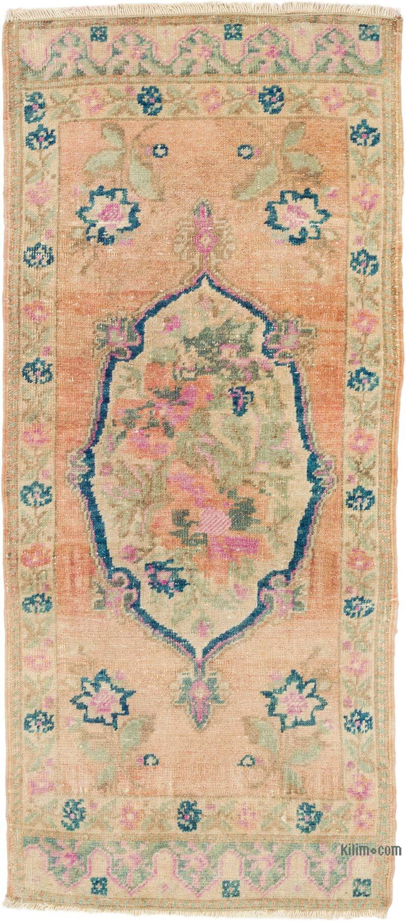 Alfombra Vintage Turca Anudada a Mano - 52 cm x 116 cm - K0076390