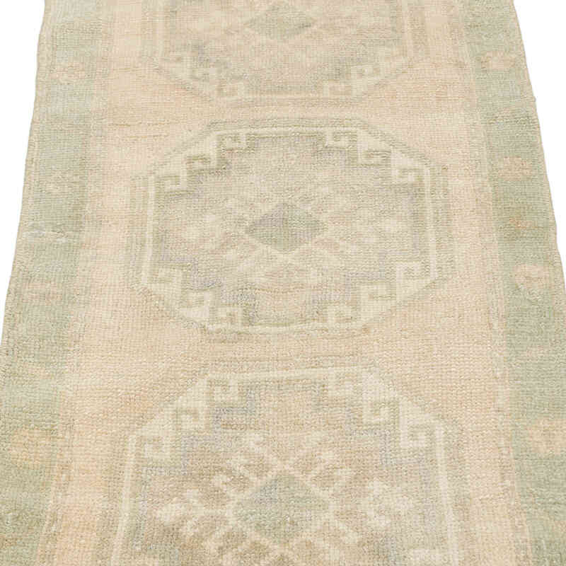 El Dokuma Vintage Halı - 48 cm x 97 cm - K0076393