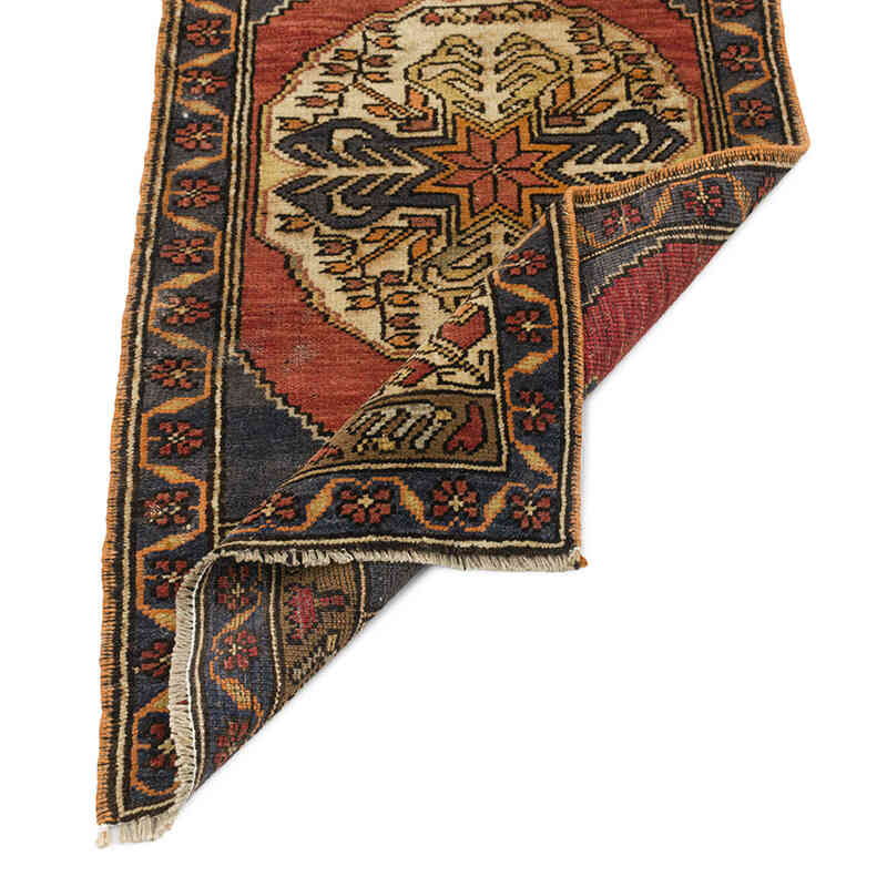 Vintage Turkish Hand-Knotted Rug - 1' 8" x 3' 5" (20" x 41") - K0076394