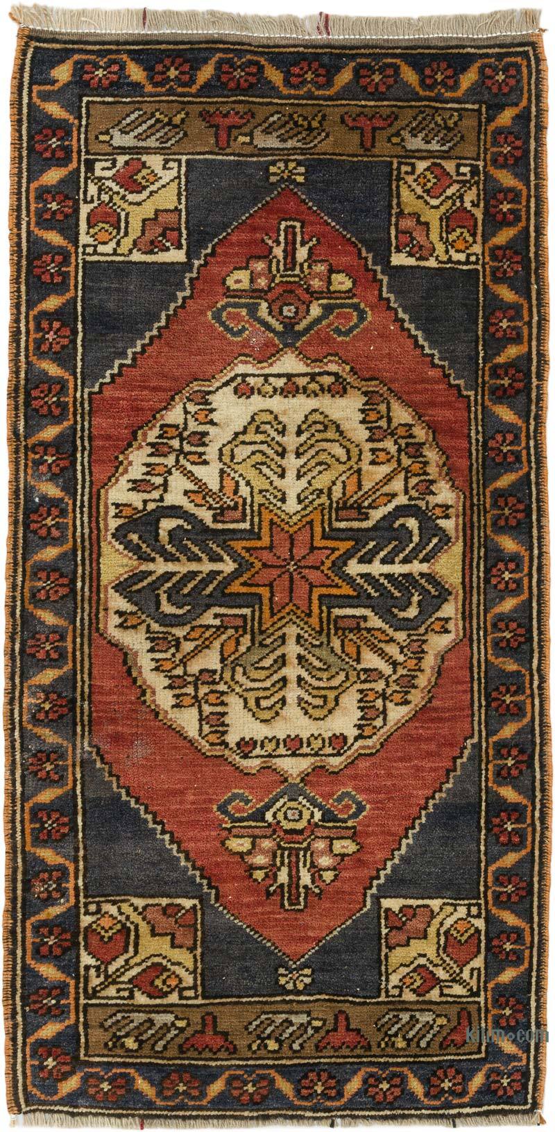 Vintage Turkish Hand-Knotted Rug - 1' 8" x 3' 5" (20" x 41") - K0076394