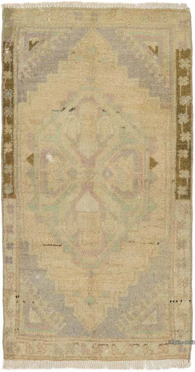 Vintage Turkish Hand-Knotted Rug - 1' 9" x 3' 3" (21" x 39")