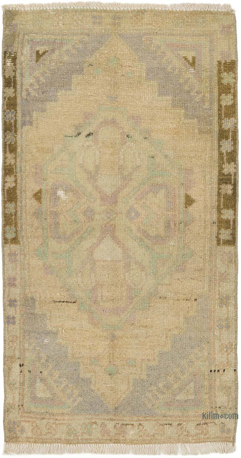 El Dokuma Vintage Halı - 53 cm x 99 cm - K0076400