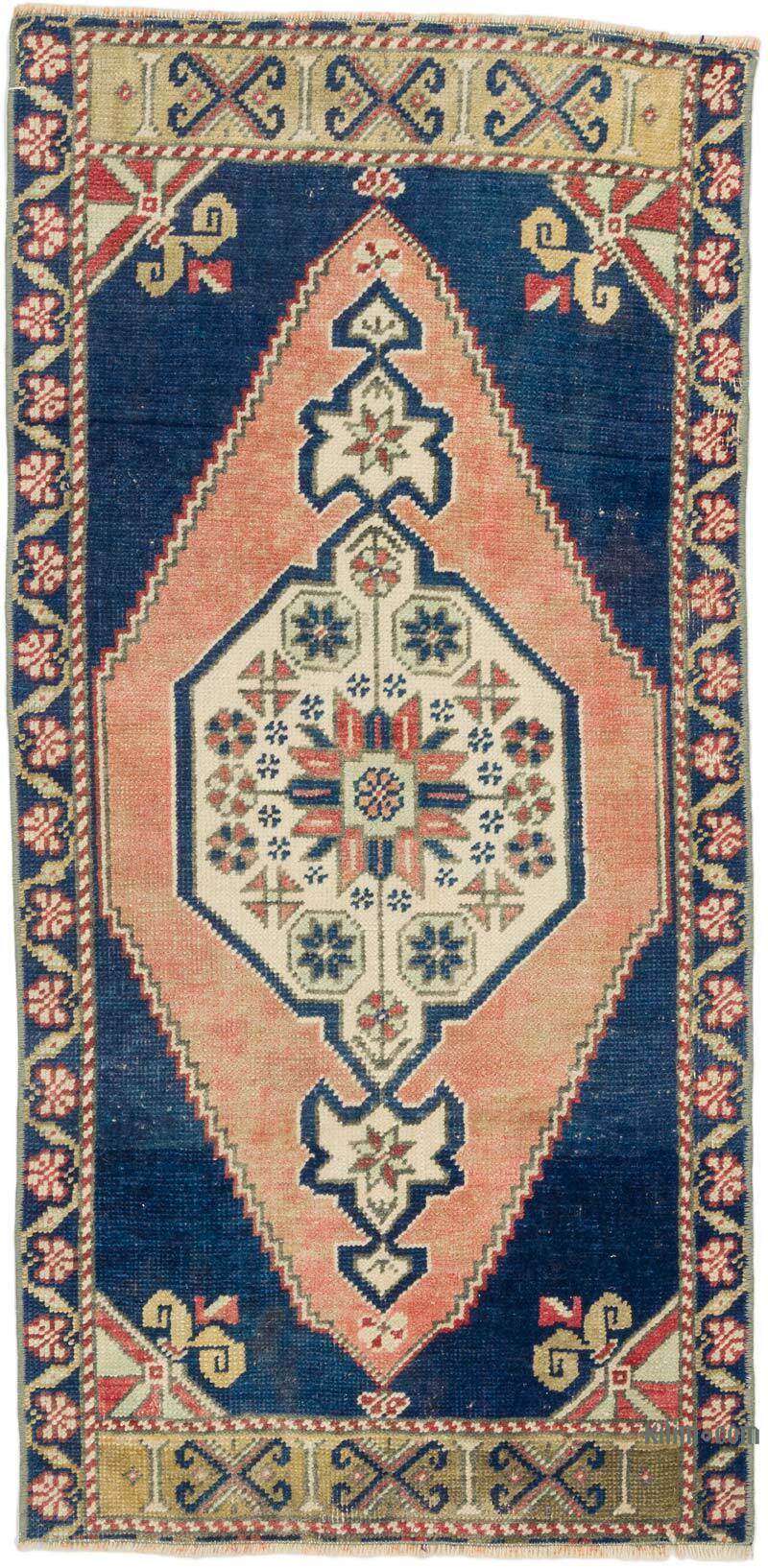 El Dokuma Vintage Halı - 52 cm x 110 cm - K0076401