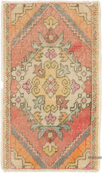 El Dokuma Vintage Halı - 51 cm x 86 cm