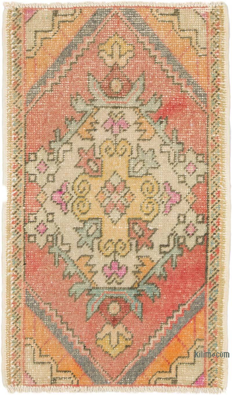 Alfombra Vintage Turca Anudada a Mano - 51 cm x 86 cm - K0076403