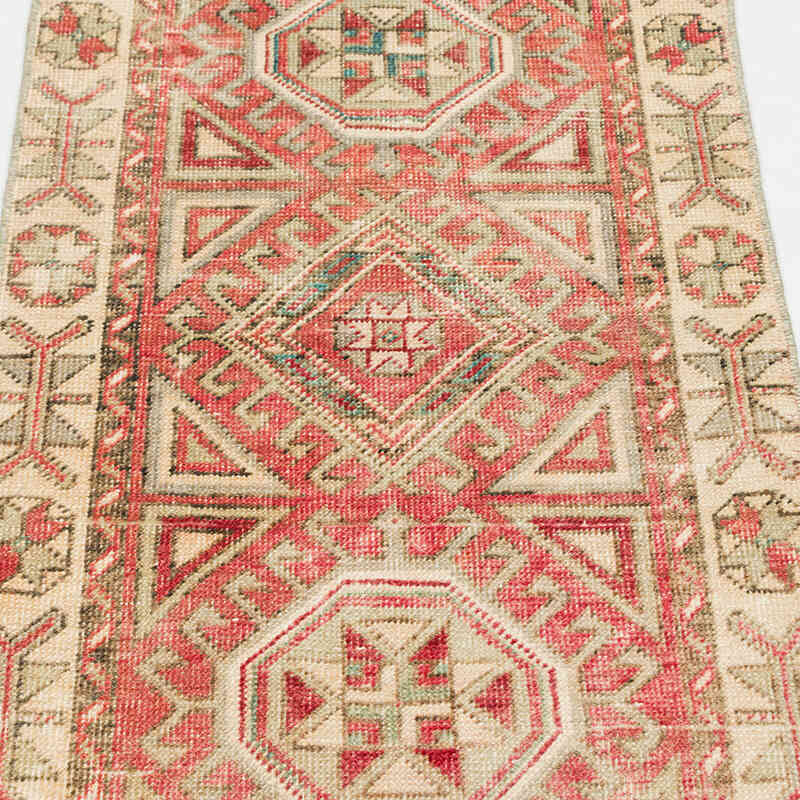 El Dokuma Vintage Halı - 53 cm x 122 cm - K0076406