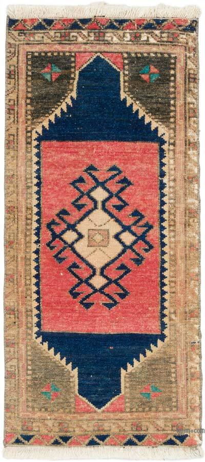 Alfombra Vintage Turca Anudada a Mano - 44 cm x 95 cm
