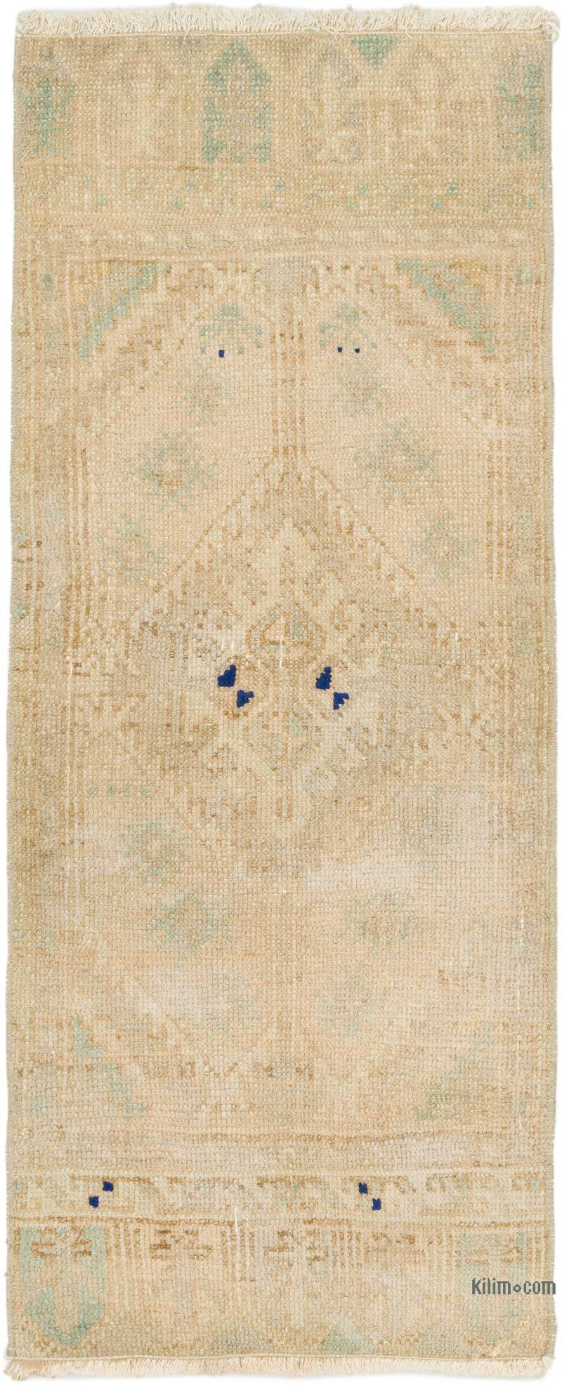 El Dokuma Vintage Halı - 44 cm x 106 cm - K0076408