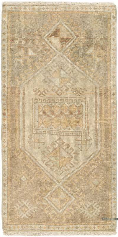El Dokuma Vintage Halı - 46 cm x 86 cm