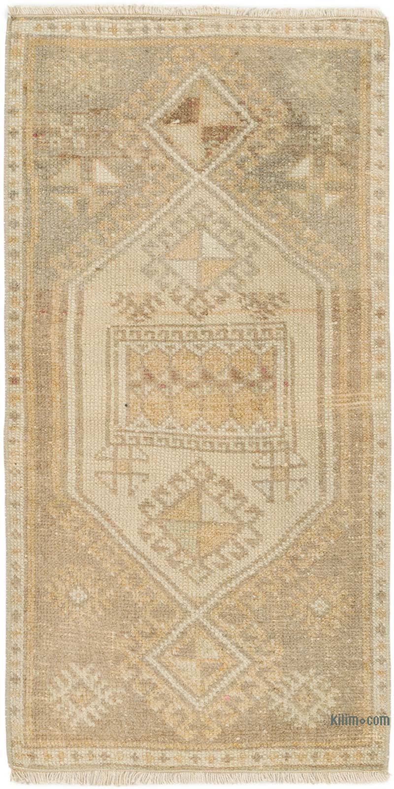 Alfombra Vintage Turca Anudada a Mano - 46 cm x 86 cm - K0076409