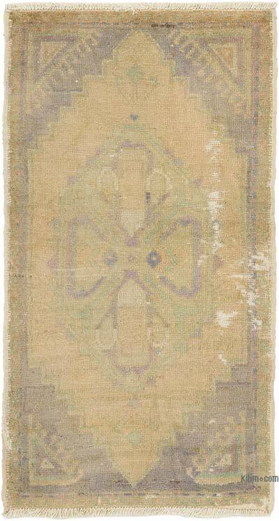 Vintage Turkish Hand-Knotted Rug - 1' 10" x 3' 4" (22" x 40")