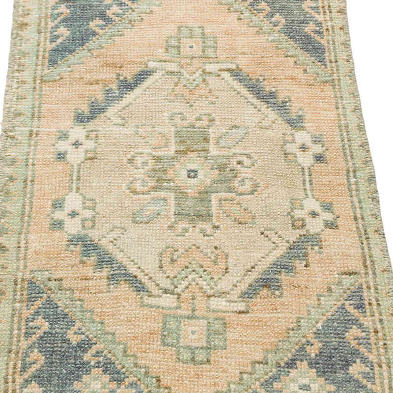 El Dokuma Vintage Halı - 43 cm x 86 cm - K0076412