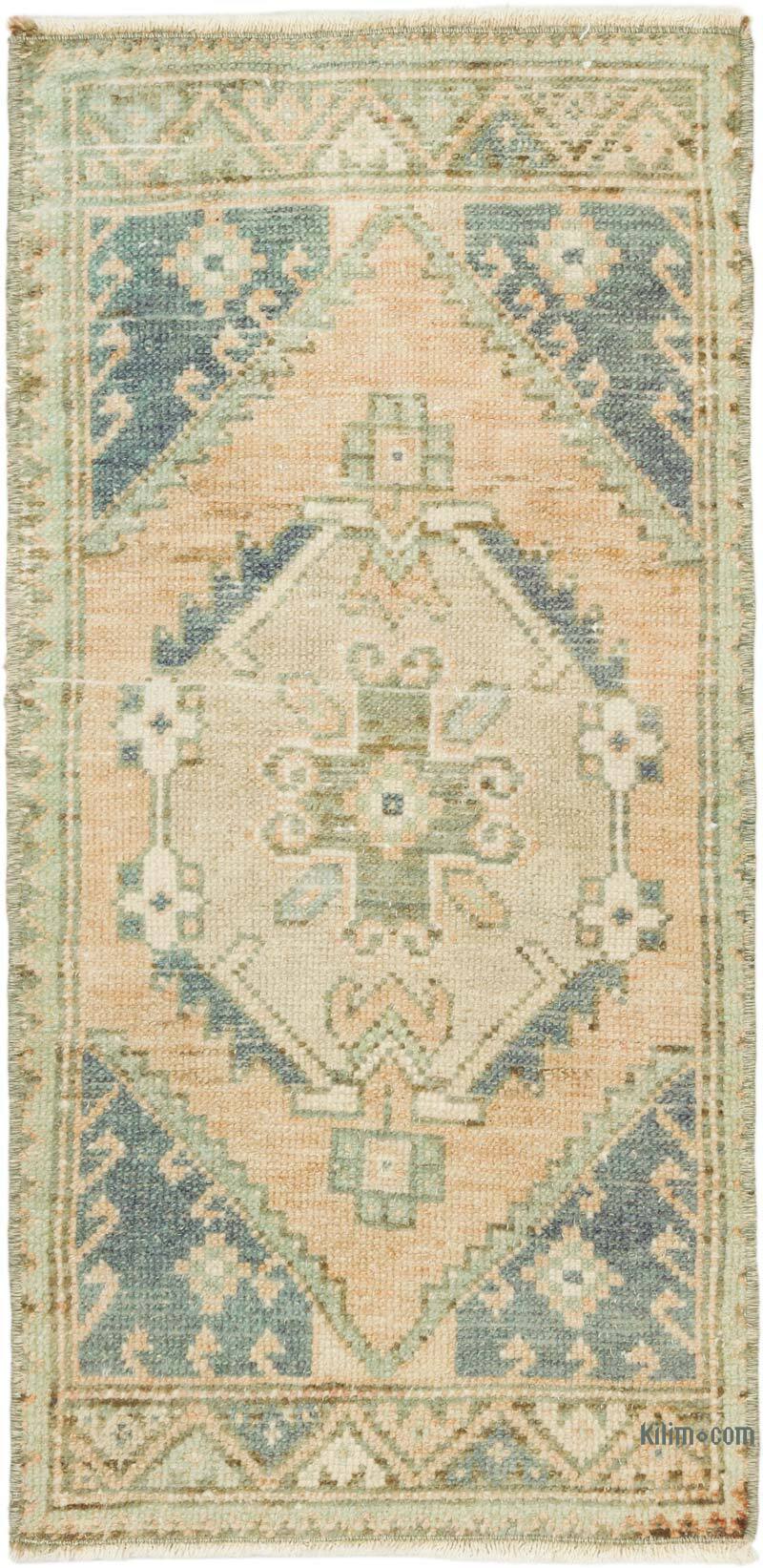 El Dokuma Vintage Halı - 43 cm x 86 cm - K0076412