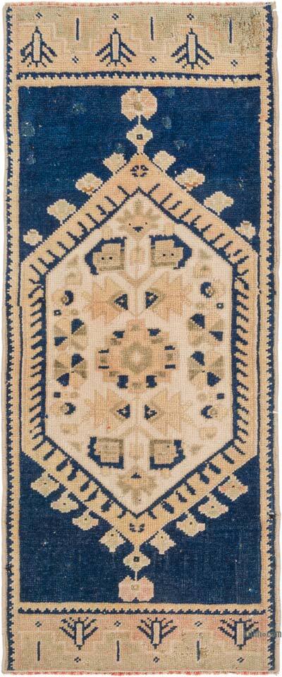Alfombra Vintage Turca Anudada a Mano - 44 cm x 108 cm
