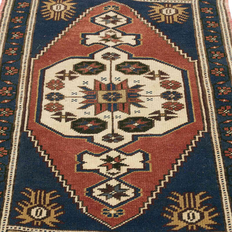 Alfombra Vintage Turca Anudada a Mano - 63 cm x 101 cm - K0076416