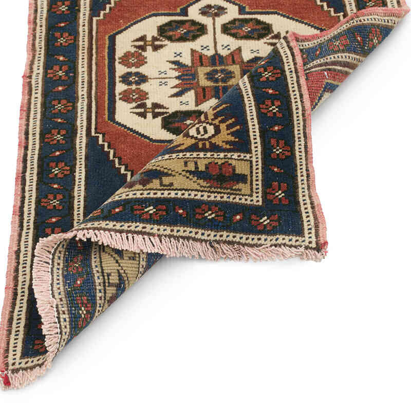 Alfombra Vintage Turca Anudada a Mano - 63 cm x 101 cm - K0076416