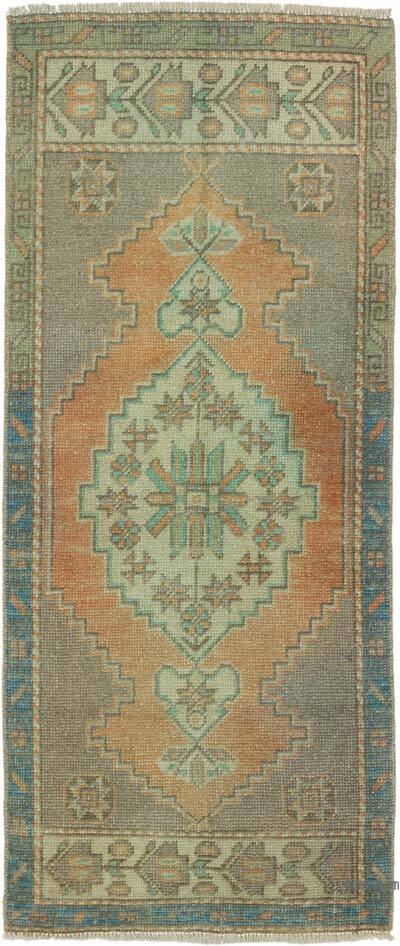 El Dokuma Vintage Halı - 48 cm x 114 cm