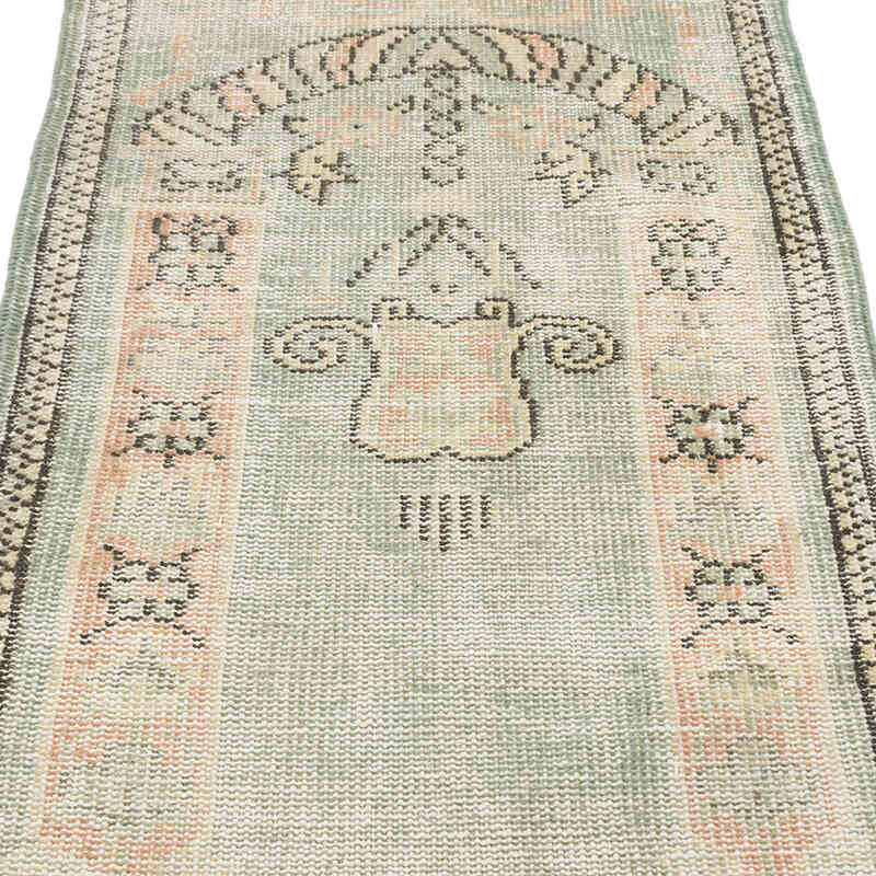 El Dokuma Vintage Halı - 63 cm x 115 cm - K0076418