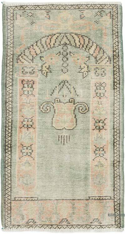 El Dokuma Vintage Halı - 63 cm x 115 cm