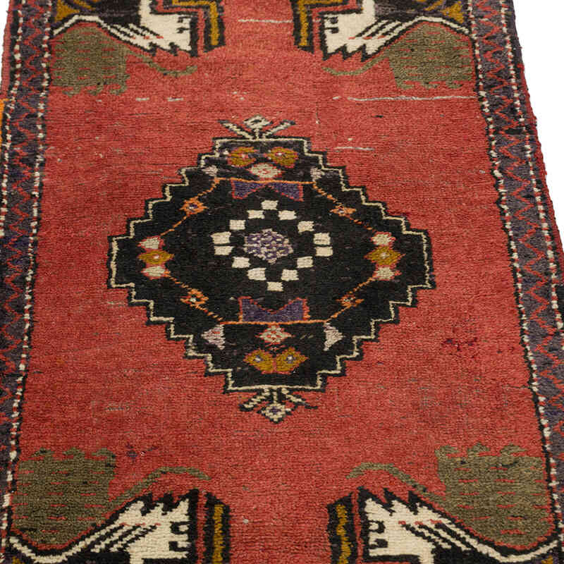 El Dokuma Vintage Halı - 48 cm x 115 cm - K0076421