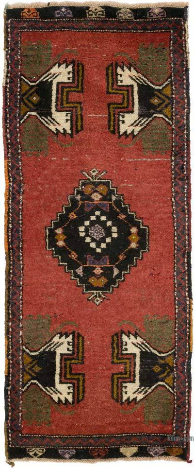 Vintage Turkish Hand-Knotted Rug - 1' 7" x 3' 9" (19" x 45")