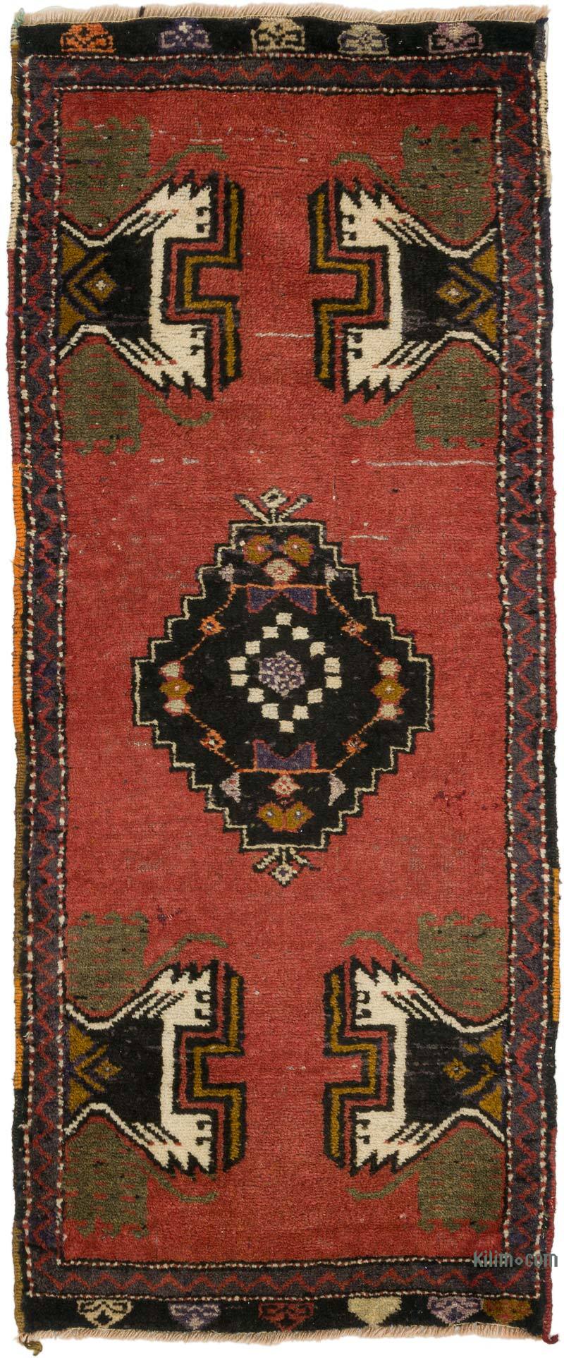 El Dokuma Vintage Halı - 48 cm x 115 cm - K0076421