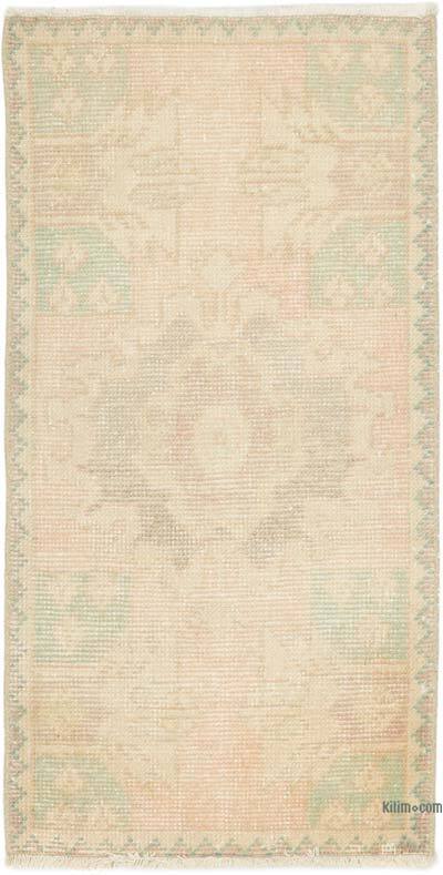Alfombra Vintage Turca Anudada a Mano - 47 cm x 90 cm
